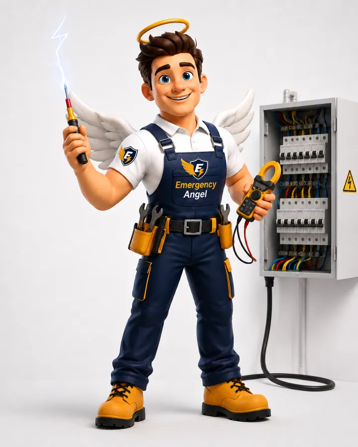 Emergency electrician providing urgent electrical support